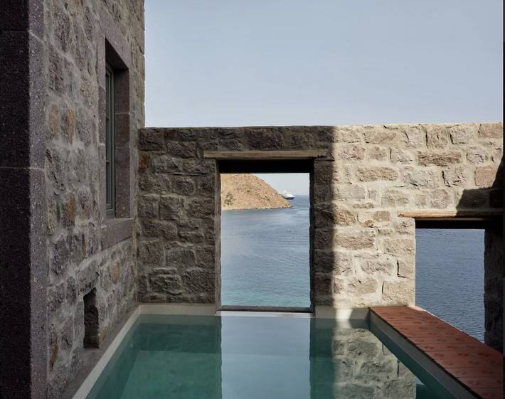 Location de vacances pour 5 personnes, avec balcon et vue sur l’océan dans Patmos - 2