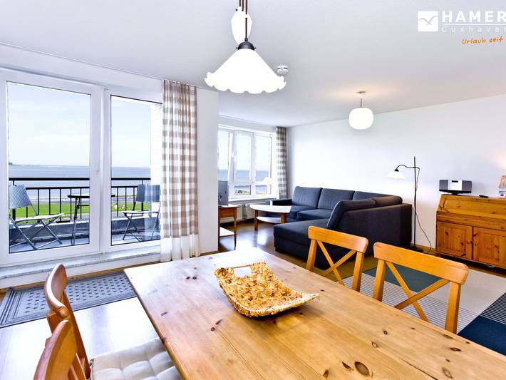 Ferienwohnung für 2 Personen, mit Sauna und Balkon sowie Seeblick in Cuxhaven (Stadt)