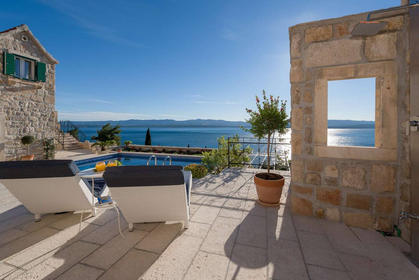 Villa Lipa-Brac - amazing  villa with sea views, a pool, close to the beach in Murvica, Brac