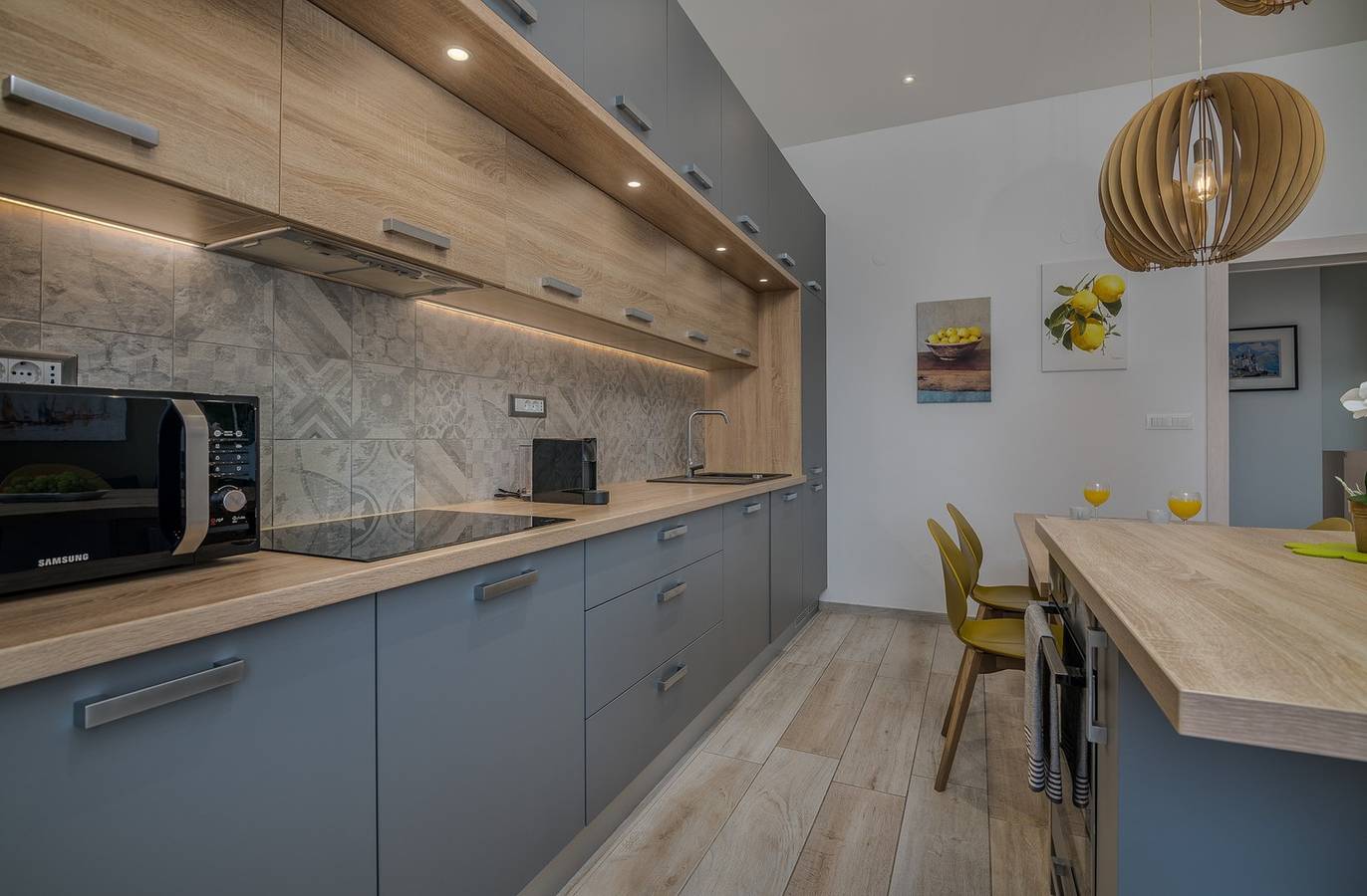 Ganze Wohnung, Brandneue App Sunshine in Klimno mit zwei Schlafzimmern und Balkon mit Meerblick in Klimno, Krk