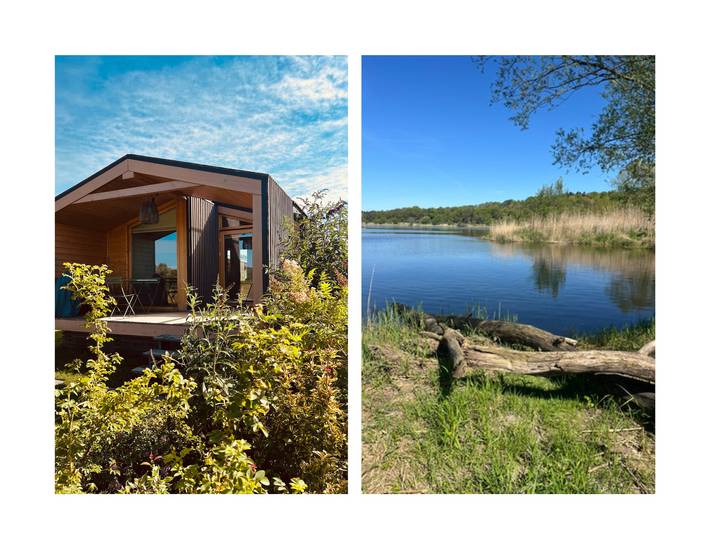 (203) Modernes Tiny House an der Elbe mit Blick ins Grüne in Bleckede, Mecklenburgisches Elbetal