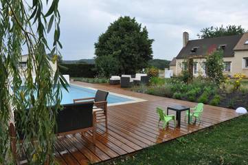 Gîte pour 4 personnes, avec piscine et jardin, animaux acceptés à Beaumont-Pied-de-Bœuf