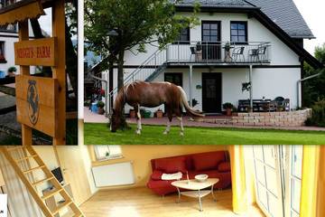 Ferienwohnung für 2 Personen, mit Garten und Balkon in Naturpark Lahn-Dill-Bergland