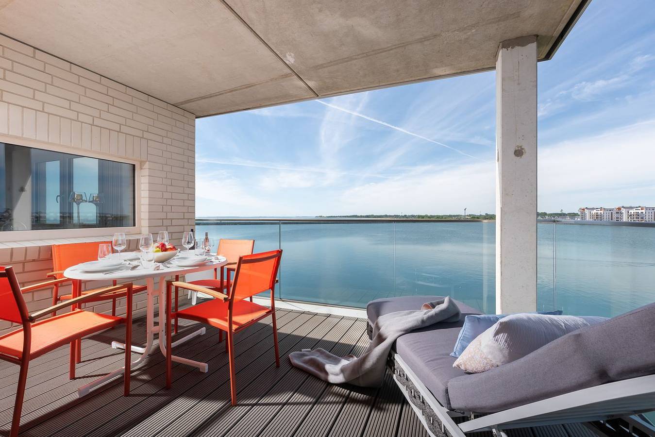 Ganze Wohnung, Ostsee Apartment Brise: 113 qm, 5 Personen, Meerblick, Wellnessbad und Strandnah in Olpenitz, Kappeln
