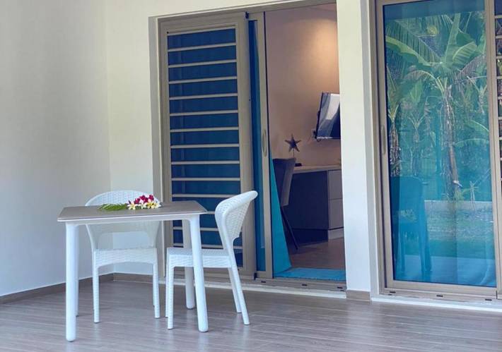 Ferienwohnung für 2 Personen, mit Ausblick und Garten sowie Terrasse auf Bora Bora