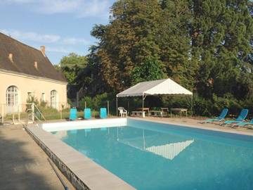 Chambre d’hôte pour 9 personnes, avec vue ainsi que piscine et jardin à Bossay-sur-Claise