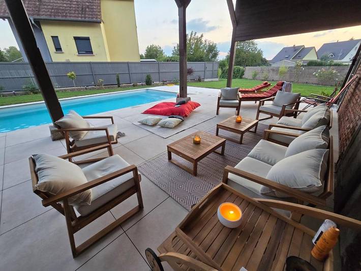 Location de vacances pour 6 personnes, avec Terrasse et Jardin ainsi que Piscine et Vue dans Rossfeld
