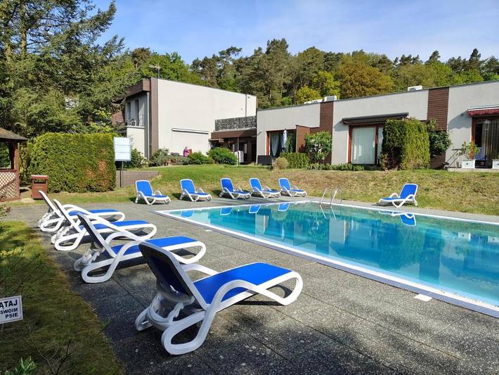 Ferienwohnung für 4 Personen, mit Sauna und Pool sowie Garten und Ausblick