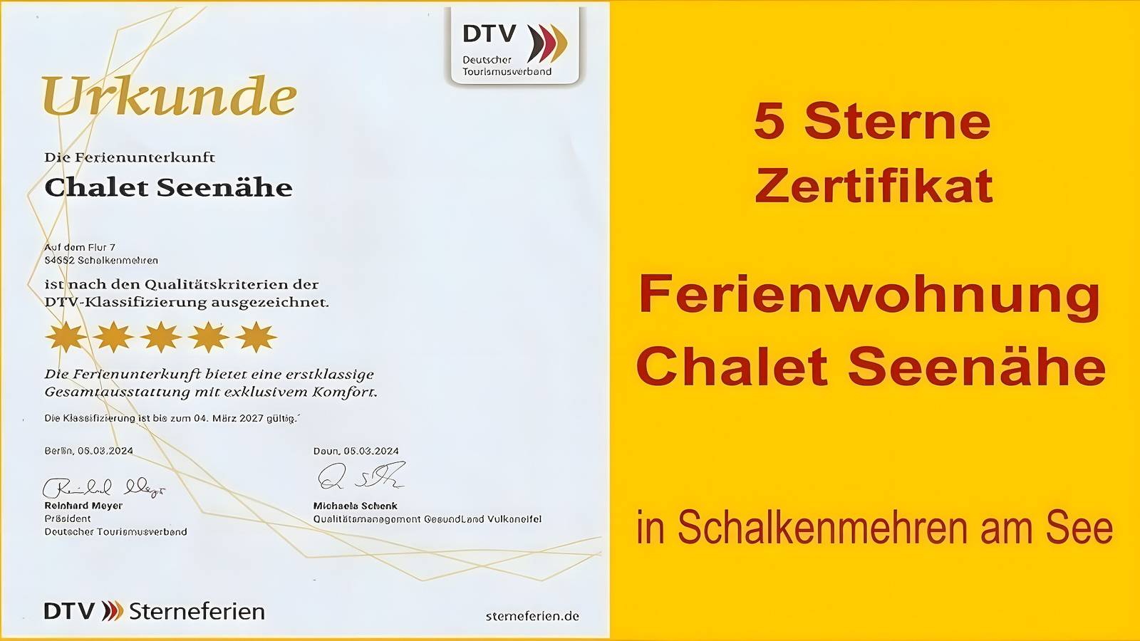 Ganze Wohnung, Luxus Ferienwohnung Chalet Seenähe in Schalkenmehren am See - für bis zu 5 Personen (90 m²) in Schalkenmehren, Vulkaneifel