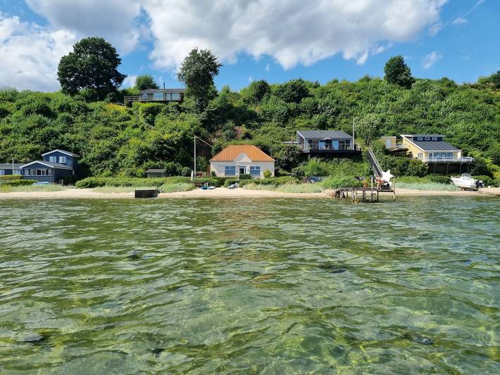Ferienhaus für 5 Personen, mit Terrasse und Garten sowie Ausblick und Seeblick in Ostjütland