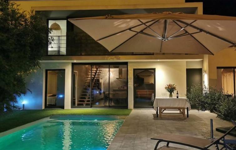 Modernes 2-Zimmer-Apartment mit Pool, Parkplatz und WLAN in der Nähe von Cabestany in Perpignan, Mittelmeerküste (Frankreich)