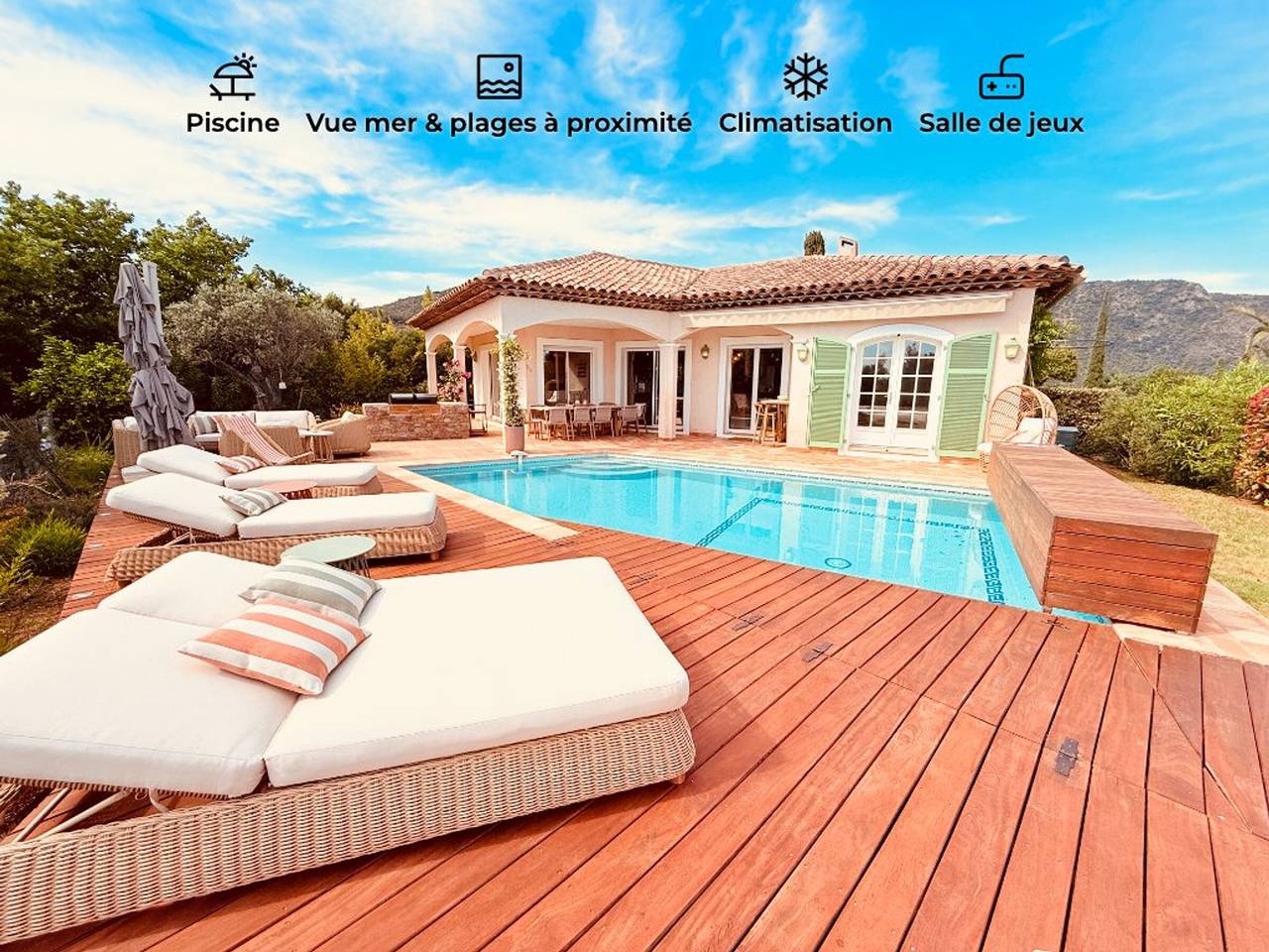 Villa mit Meerblick, 14 Pers. in Le Lavandou, Mittelmeerküste (Frankreich)