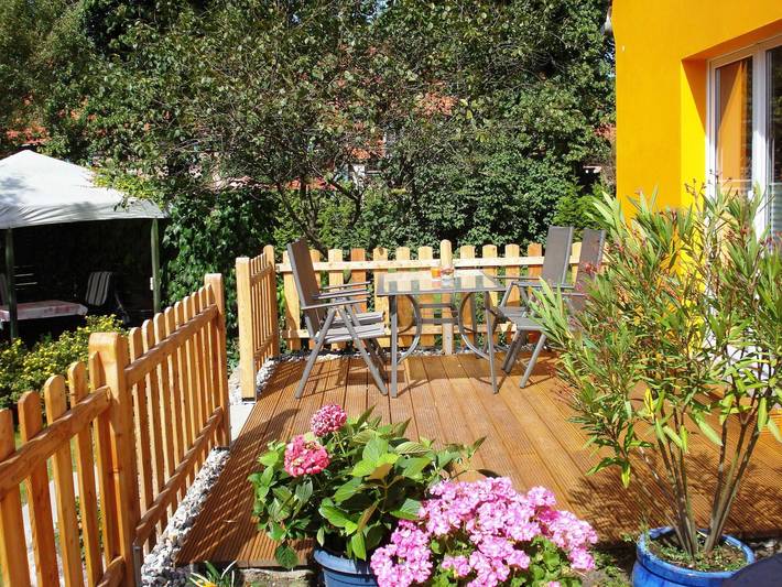 Ferienwohnung für 4 Personen, mit Terrasse und Garten in Mellenthin