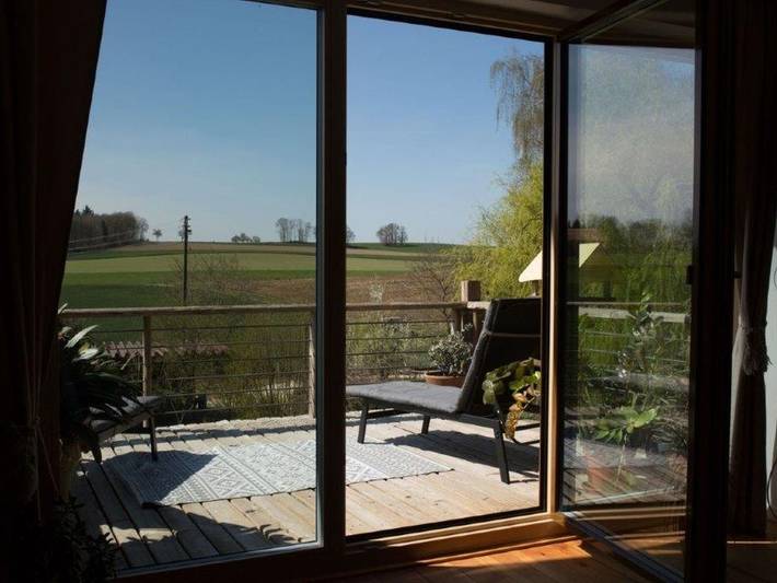 Ganze Ferienwohnung, Holz und Naturhof Geng - Ferienwohnung Nr. 1 „Die Buche“, 50 qm, 2 Zimmer, Balkon, max. 3 Personen in Herdwangen-Schönach, Region Bodensee-Oberschwaben