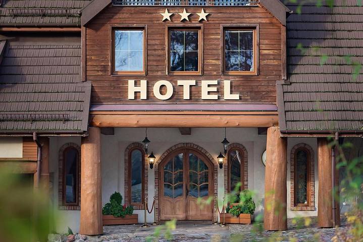 Hotel dla 2 osób, z Taras i Ogród oraz Sauna w Szymbark