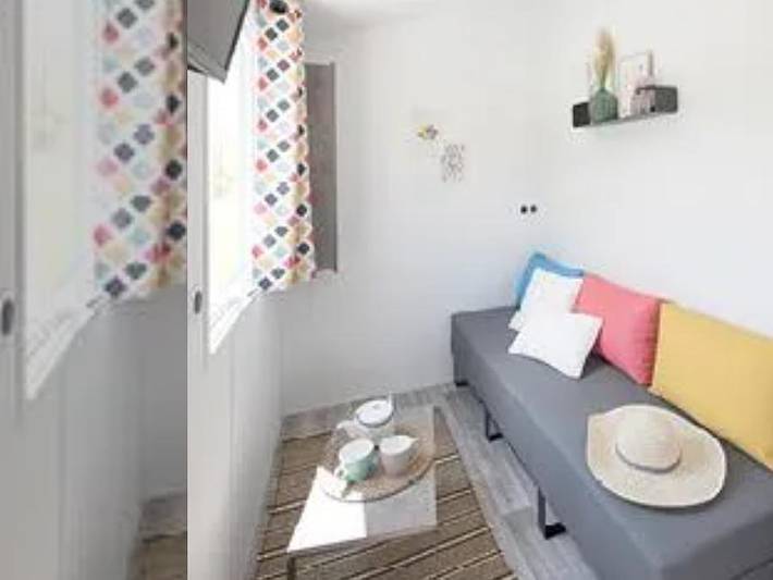 Flower Camping de la Corniche - Mobilheim 2 personen - Mobilheim Confort 20m² - 1 Zimmer + integrierte Terrasse in Urrugne, Bayonne und Umgebung