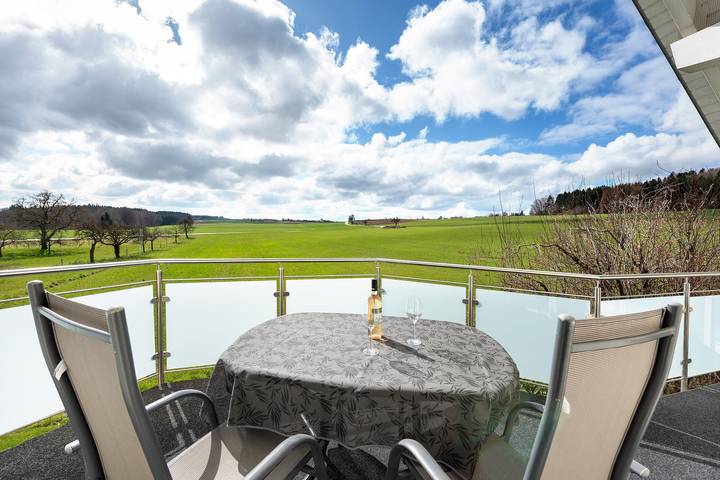 Ganze Wohnung, Gemütliche Ferienwohnung im Dachgeschoss "Vogelsang" mit Bergblick, Wlan & Balkon in Herdwangen-Schönach, Region Bodensee-Oberschwaben