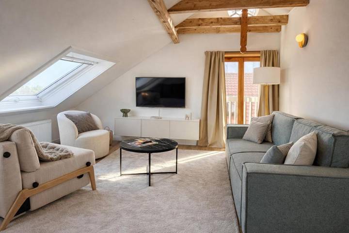 Ferienwohnung für 3 Personen, mit Garten und Seeblick sowie Ausblick in Hamburg