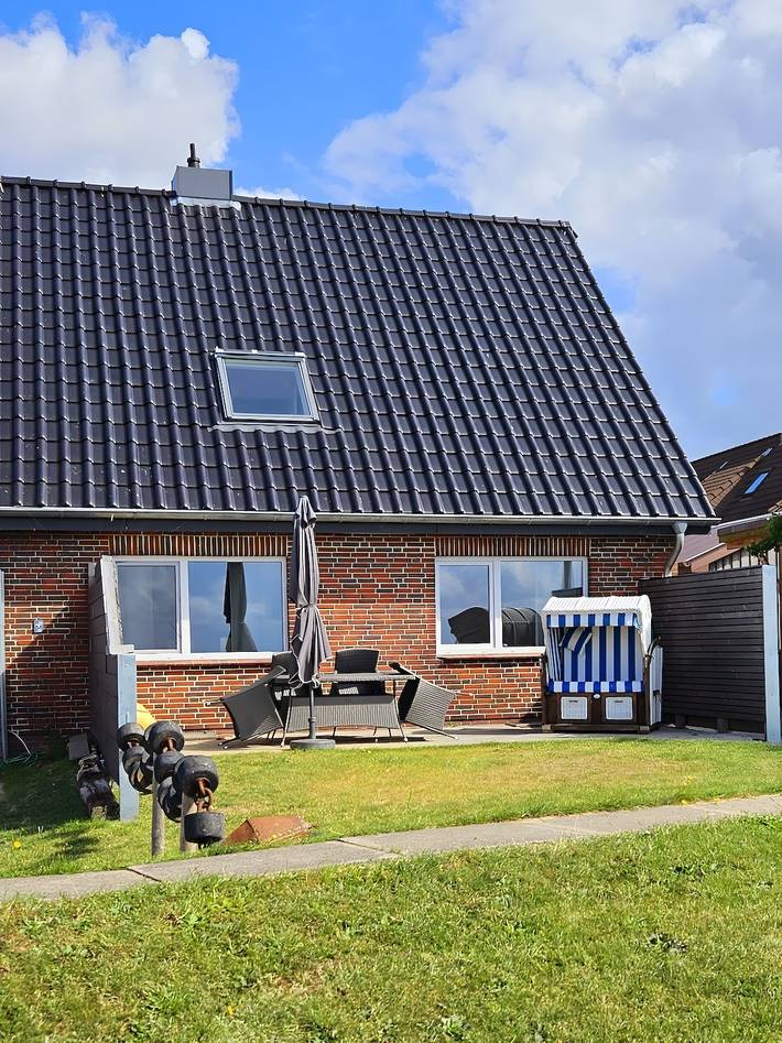 Ferienwohnung für 2 Personen, mit Garten und Seeblick auf den Halligen