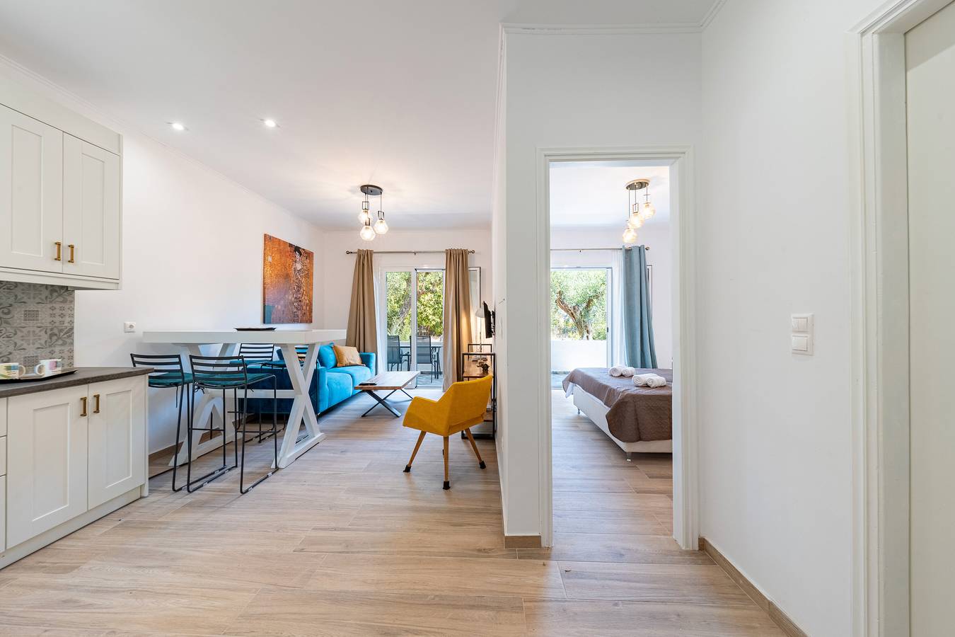 Ganze Wohnung, Ferienwohnung 'Poseidon Garden View' mit Balkon, Wi-Fi und Klimaanlage in Korfu