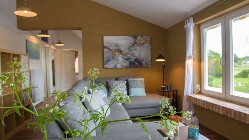 Ferienwohnung für 10 Personen, mit Sauna und Garten in Vogelsang-Warsin