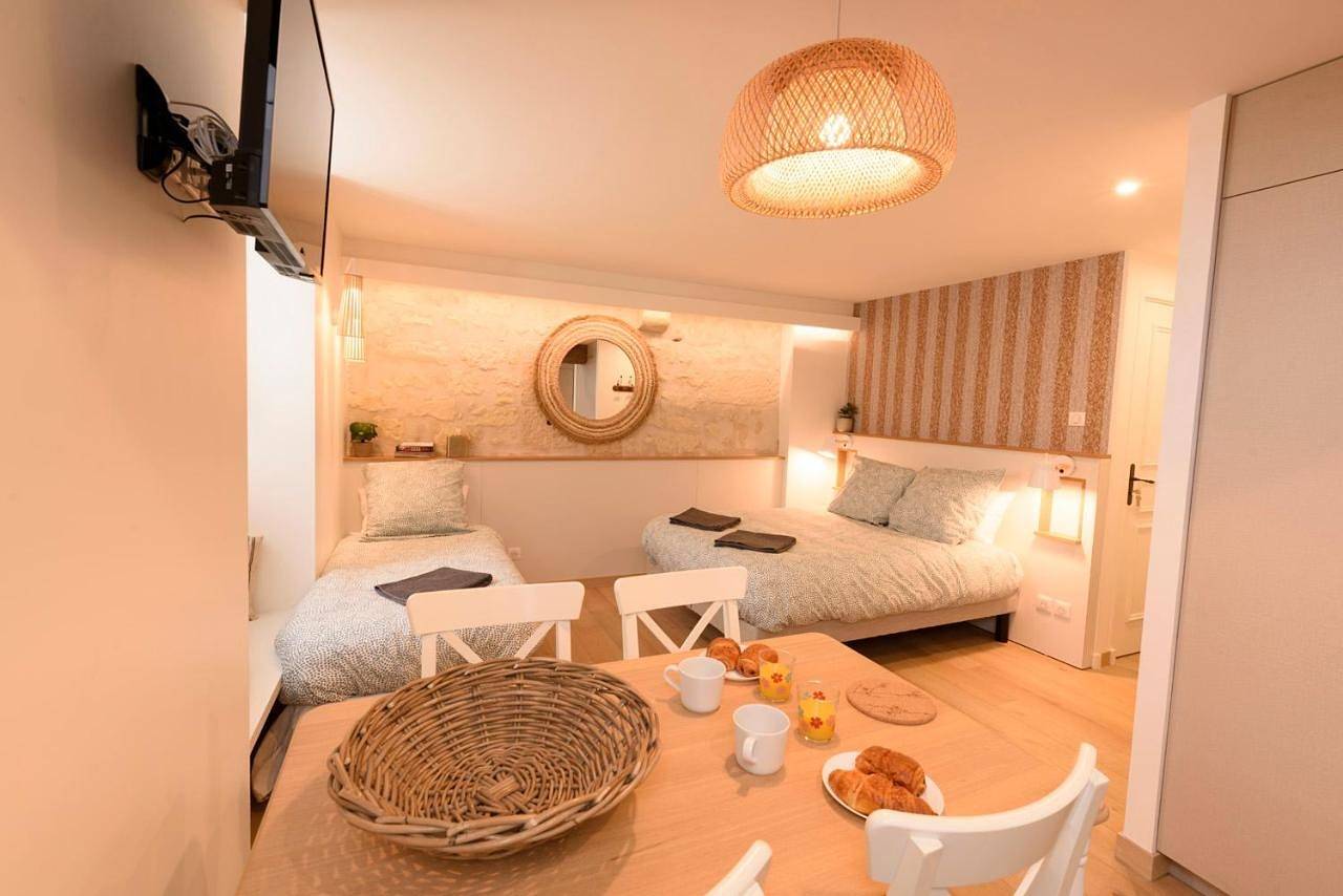 Appartement entier, La Lirosane, 3 studios, 3,7km du Zoo, Centre-ville in Saint-Aignan, Région de Romorantin-Lanthenay
