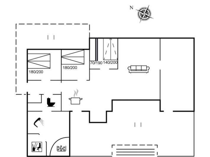 Ferienhaus für 8 Personen, mit Terrasse und Sauna in Skallerup Klit - 2