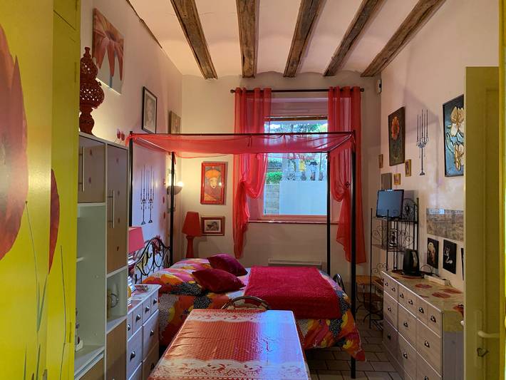 Studio pour 2 personnes, avec jardin, animaux acceptés