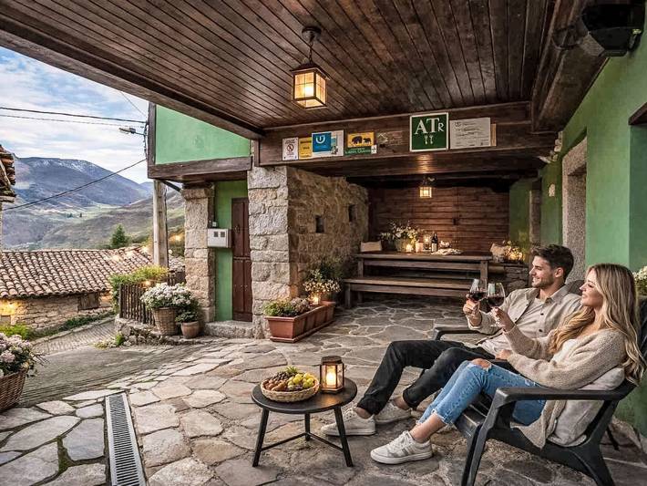 Casa de vacaciones para 2 personas, con jacuzzi y terraza, Se admiten mascotas en Asturias