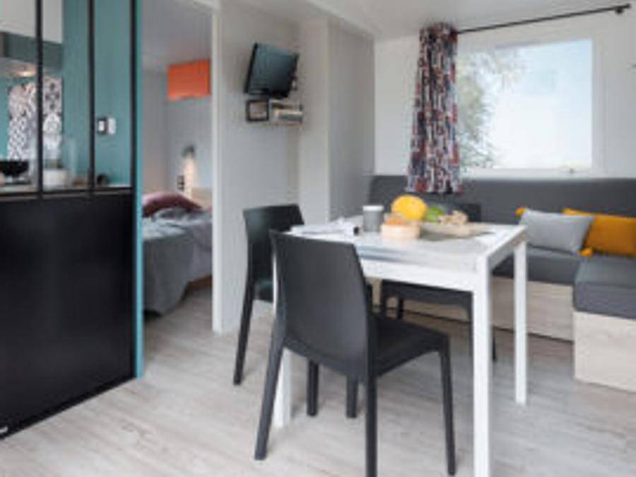 Camping La Foret Stella Plage - Mobilheim 6 personen - Cottage Family - 3 Zimmer - 34m² Überdachte Terrasse in Cucq, Montreuil und Umgebung