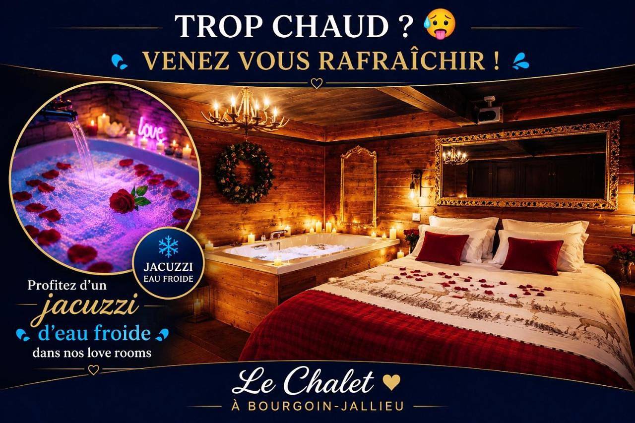 Appartement entier, Le Chalet romantique, Spa Xxl, 5 min centre ville, Écran cinéma, Lit king size, cascade d'eau in Bourgoin-Jallieu, Région de La Tour-du-Pin