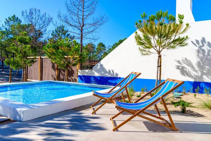 Apartamento de férias para 6 pessoas, com piscina e sauna e ainda jacuzzi and jardim em Alcácer do Sal