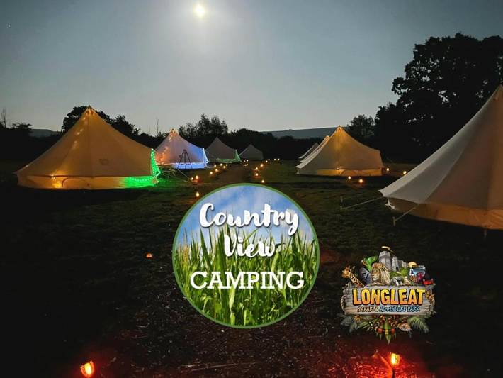 Glamping for 5 people, with garden and view in Wiltshire