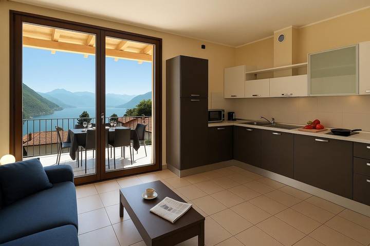 Hütte für 8 Personen, mit Seeblick und Pool sowie Terrasse am Comer See - 4
