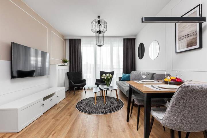 Apartament wakacyjny dla 4 osób, z Balkon i Taras oraz Widok w Przymorze