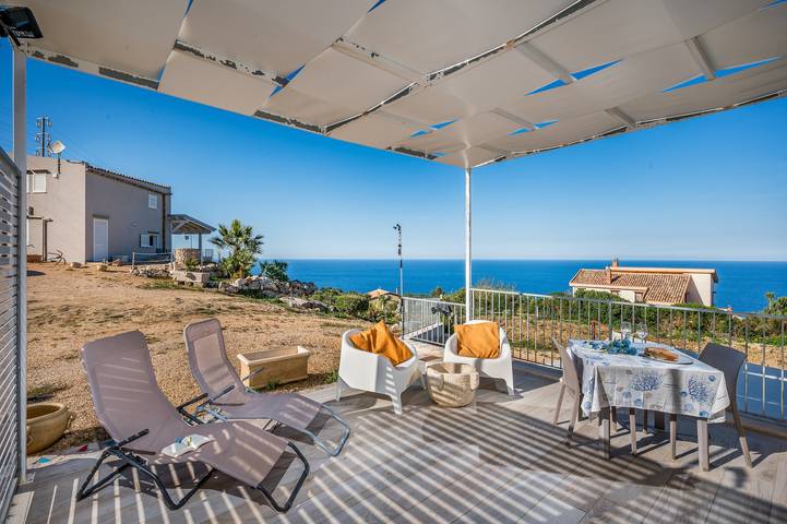 Studio für 2 Personen, mit Meerblick und Balkon/Terrasse sowie Garten und Ausblick in Scopello