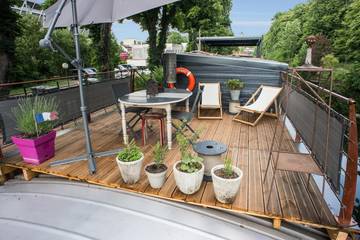 Bateau pour 2 personnes, avec terrasse, animaux acceptés dans Grand Est