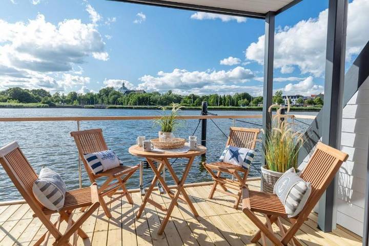 Boot für 5 Personen, mit Terrasse und Ausblick an der Schlei-Ostsee - 4