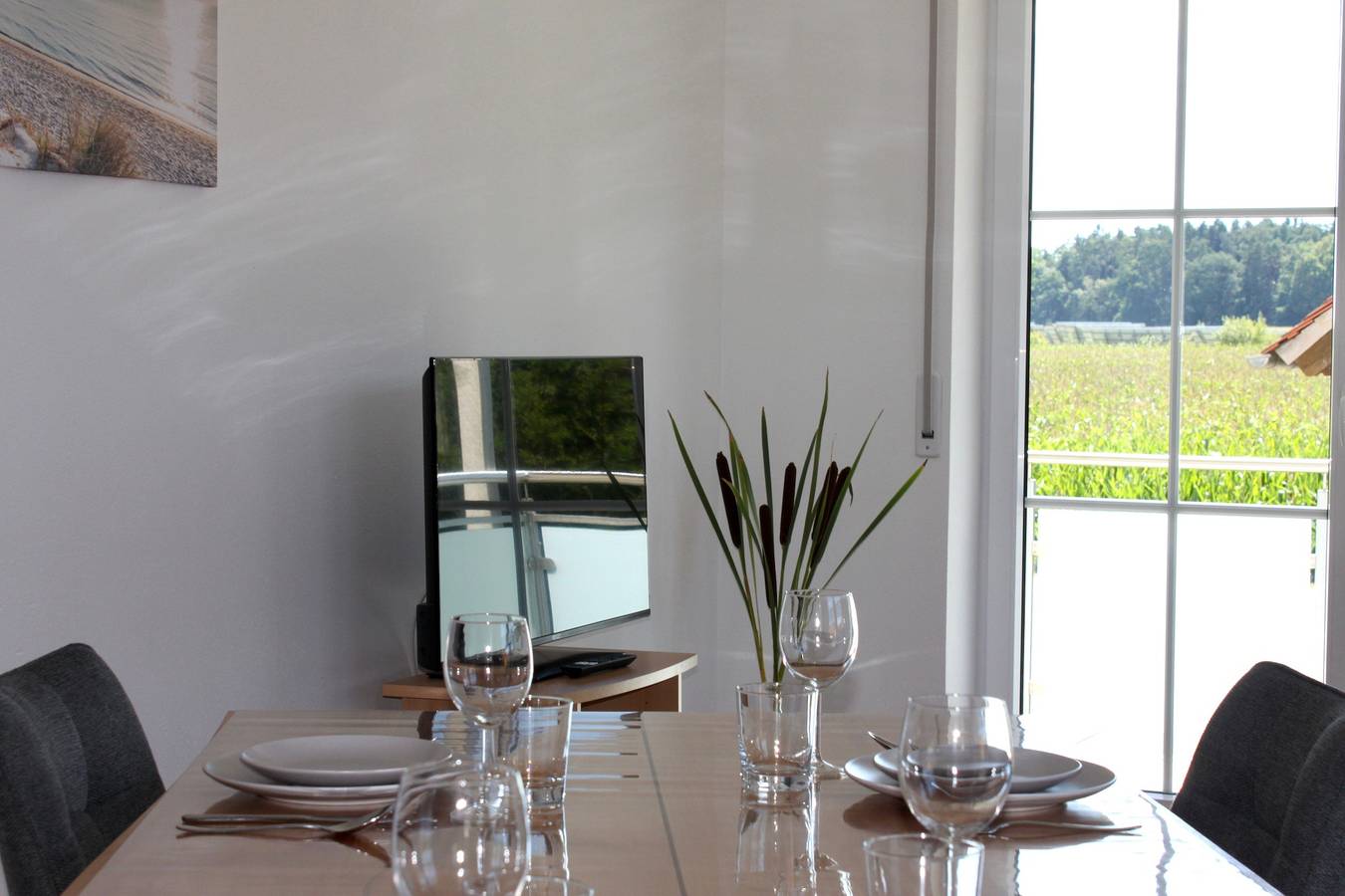 Geheel appartement, Vakantiewoning 'Lichtblick' met balkon en wifi in Merkendorf, Romantische Straße