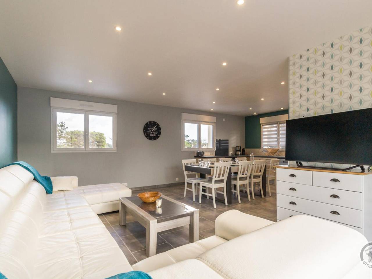 Casa cerca de la playa, luminosa con balcón y gran sala de estar - Sábanas incluidas in Portbail, Côte de la Déroute
