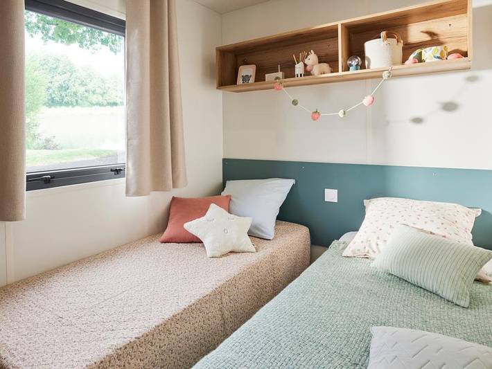 Camping du lac Pouzauges - Mobilheim 6 personen - Eden Trio - 3 Schlafzimmer + Tv in Le Boupère, Fontenay-le-Comte