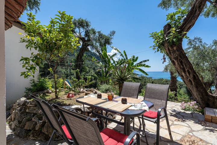 Appartement de vacances pour 4 personnes, avec balcon et jardin en Grèce
