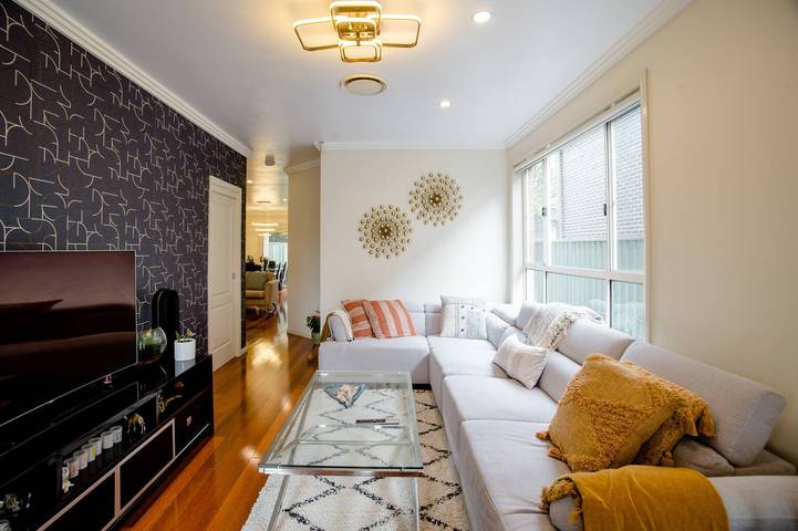 Stilvolles privates Badezimmer - luxuriöses modernes großes Zuhause in Sydney, New South Wales