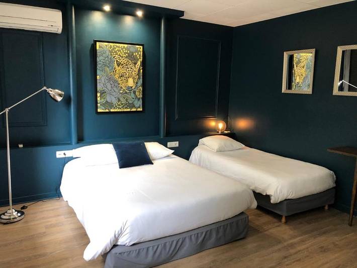 Hôtel pour 3 personnes, avec terrasse et jardin, animaux acceptés