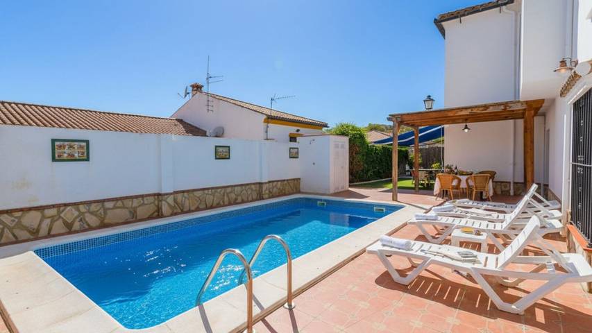 Maison de vacances pour 10 personnes, avec balcon/terrasse et piscine à El Bosque