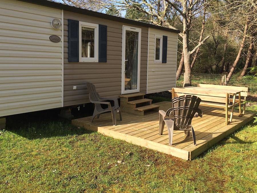 Camping Ushuaïa villages la Chesnays - Mobilhome 4 personas - Mh2 Evolution, con instalaciones sanitarias in Vendays-Montalivet, Parque natural regional del Médoc