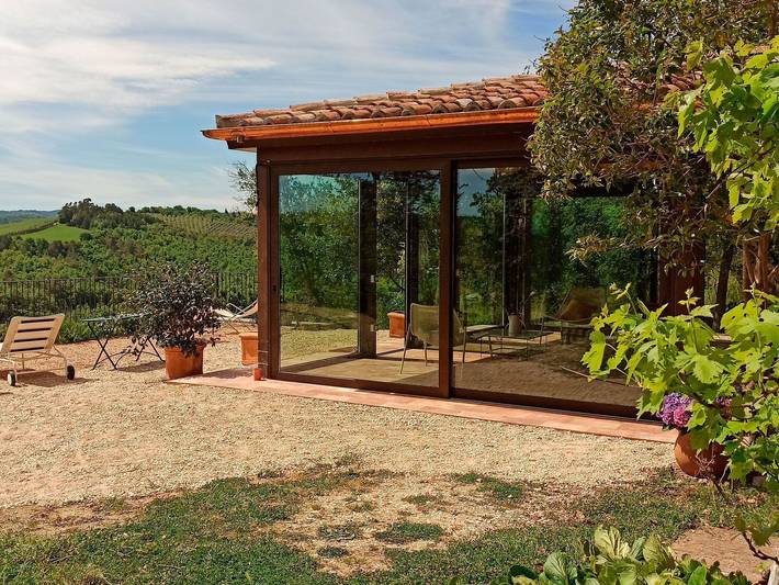 Appartamento per 7 persone, con giardino e terrazza nonché sauna, con animali domestici a San Venanzo