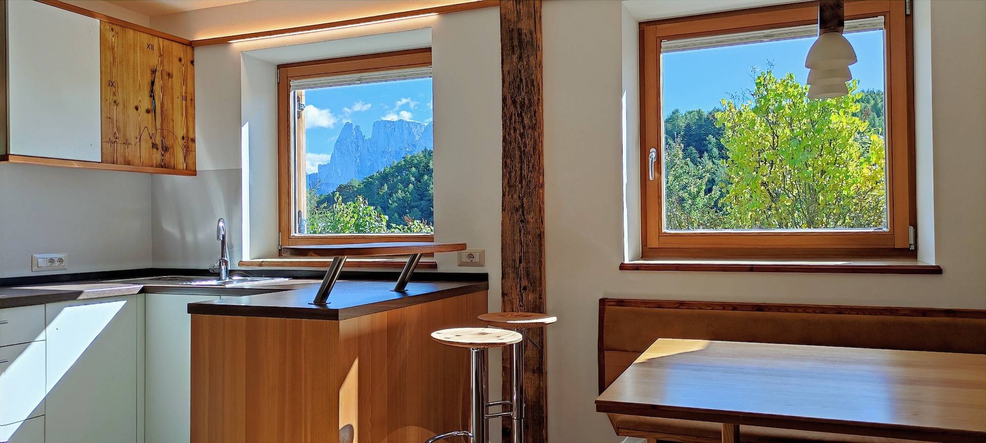 Geheel appartement, Vakantiewoning 'Aschnerhof Auf'm Egg' met bergzicht, privéterras en wifi in Ritten, Sarntaler Alpen