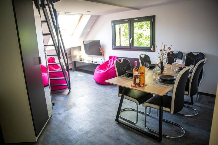 Appartement de vacances pour 6 personnes, avec Terrasse et Jardin ainsi que Vue sur le lac et Vue