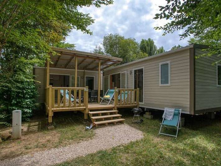 Mobil home pour 10 personnes, avec piscine, animaux acceptés à Groléjac